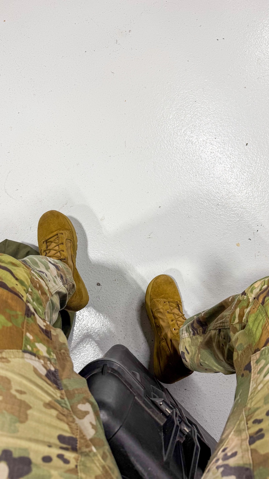 Jaylen Fowler in U.S. Air Force uniform and combat boots